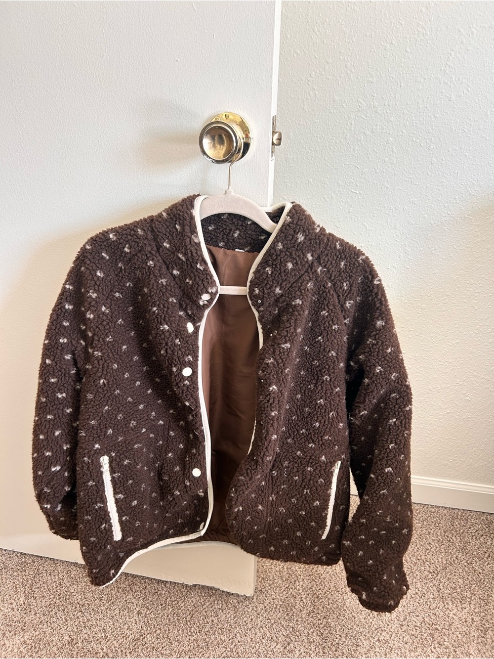 Women’s Brown Teddy Jacket